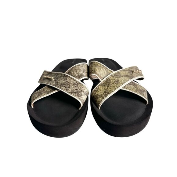 🔃Coach Signature Flip Flop Sandal Flat - Picture 4 of 9